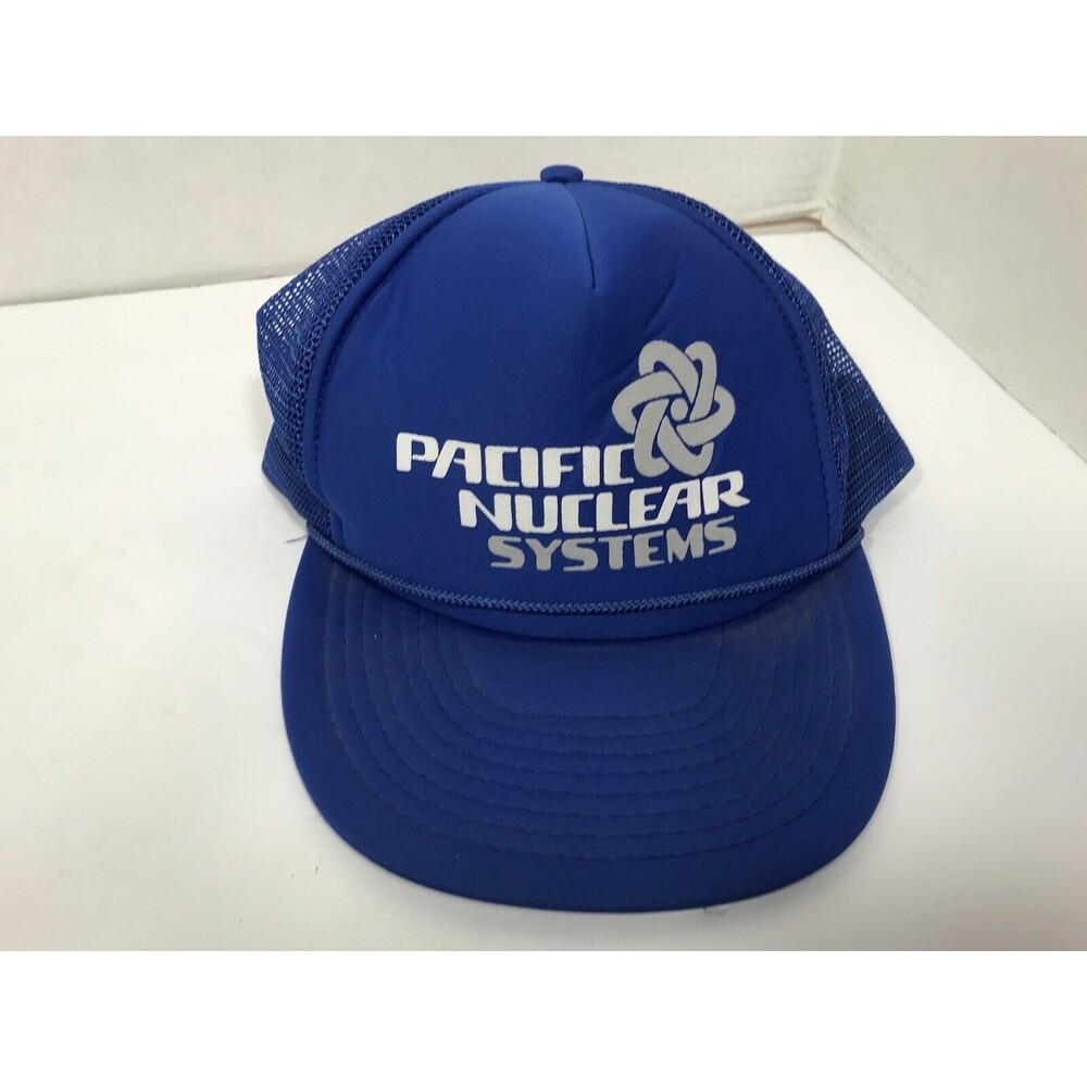 Pacific Nuclear Systems Hat Mesh‎ Rope Trucker Nissin Cap Vintage Snapback